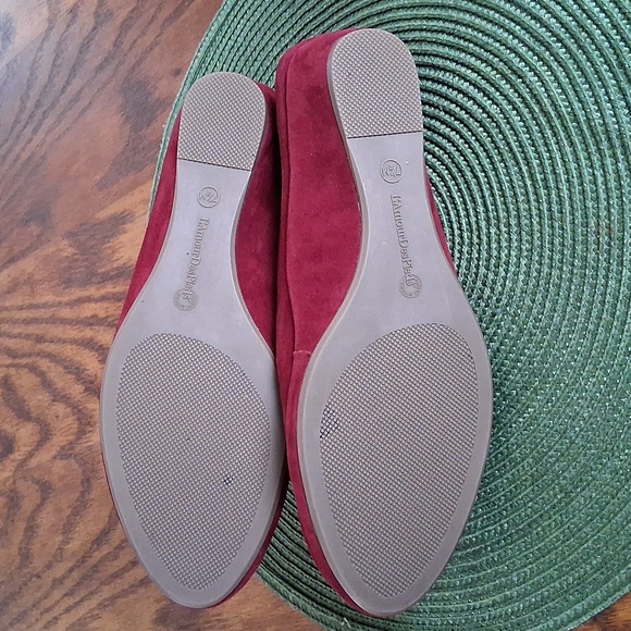 L' Amour Des Pieds Burgundy Suede Mules Size 7.5 - Picture 10 of 12